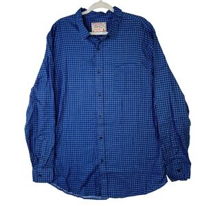 Jachs NY Mens XXL Blue Geometric Floral Button Down Shirt Long Sleeve NWT